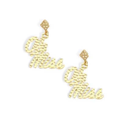 OLE MISS LOGO EARRINGS