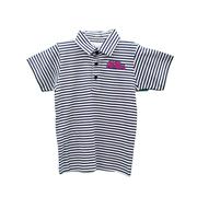 OLE MISS STRIPE POLO SHIRT: BLUE