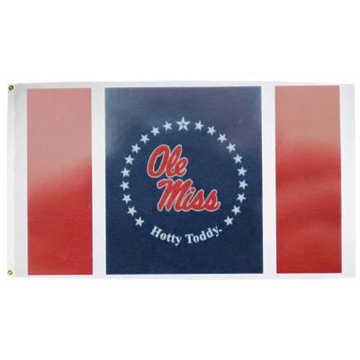 3X5 OLE MISS STATE FLAG WITH GROMMETS