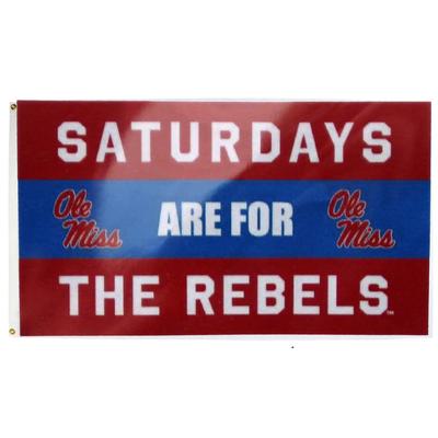 3X5 SATURDAYS ARE FOR THE REB ELS FLAG WITH GROMMETS