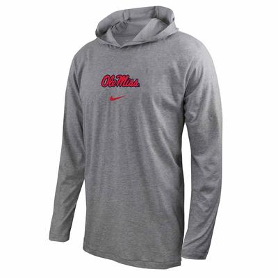 SCRIPT OLE MISS DRIFIT COTTON HOODIE TEE