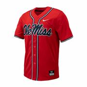 OLE MISS SEC FULL BUTTON REPLICA BASEBALL JERSEY