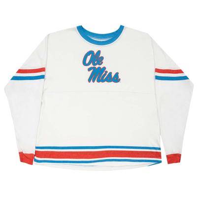 STOCKED OLE MISS SUBLIMATED POM POM JERSEY TEE