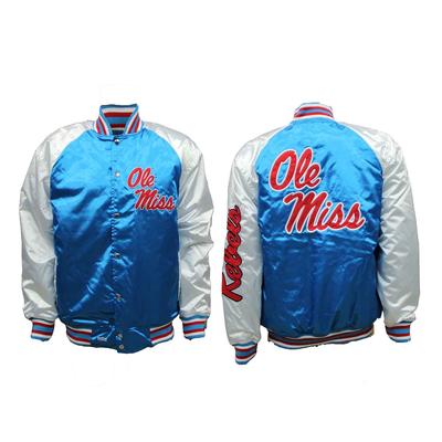 STACKED OLE MISS GAME SATIN JACKET