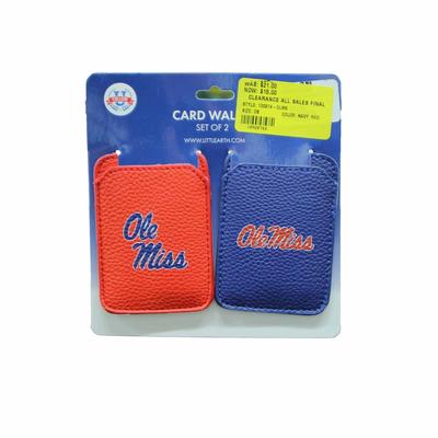 OLE MISS CAR WALLET 2 PACK