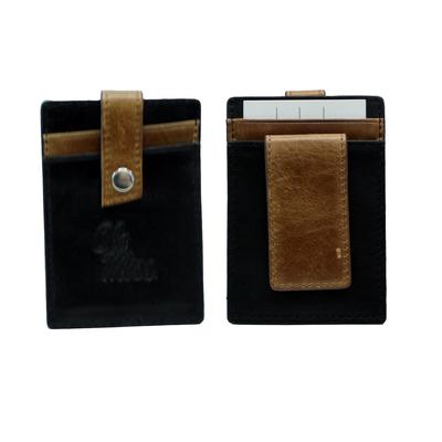 OLE MISS WESTBRIDGE TWO-TONE RFID LEATHER MONEY CLIP