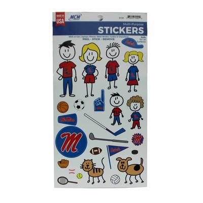 7X11 OLE MISS FAMILY STICKER SHEET