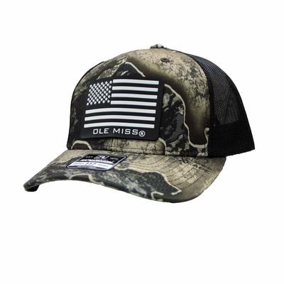 USA FLAG OLE MISS PVC PATCH TRUCKER CAP