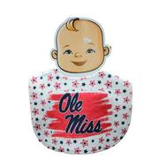 OLE MISS STAR PRINT GAME DAY BABY BIB