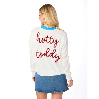 THE HOTTY TODDY GLITTER SCRIPT CARDIGAN