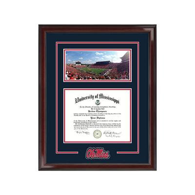 THE UNIVERSITY OF MISSISSIPPI SPIRIT MEDALLION STADIUM SCENE DIPLOMA FRAME