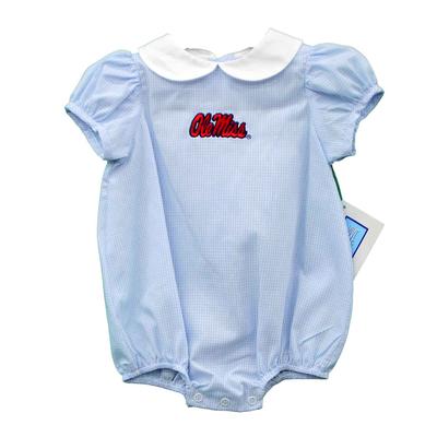 GIRLS OLE MISS REBELS CHARLOTTE BUBBLE SHORT ROMPER