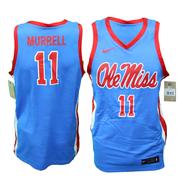 OLE MISS NO 11 MURRELL BASKETBALL JERSEY: ITALY BLUE