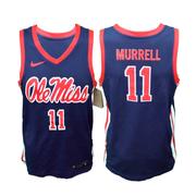 OLE MISS NO 11 MURRELL BASKETBALL JERSEY: NAVY