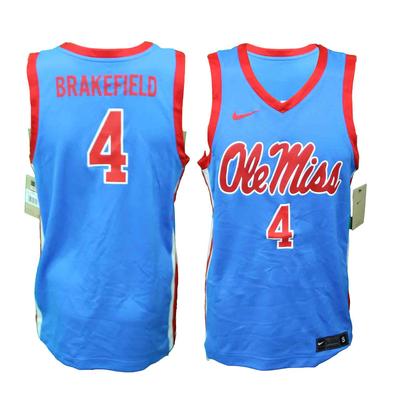 OLE MISS NO 4 BRAKEFIELD BASKETBALL JERSEY