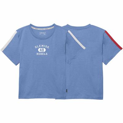 OLE MISS 48 REBELS CHASER WOMENS STRIPED TEE