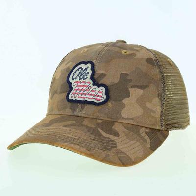 STARS AND STRIPES OLE MISS OLD FAVORITE TRUCKER CAP