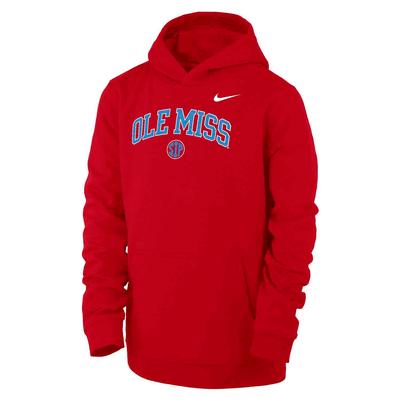 YOUTH BLOCK OLE MISS CIRCLE SIP CLUB FLEECE PO HOODY