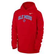 YOUTH BLOCK OLE MISS CIRCLE SIP CLUB FLEECE PO HOODY