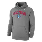 BLOCK OLE MISS CIRCLE SIP CLUB FLEECE PO HOODY