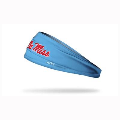 LIGHT BLUE SCRIPT OLE MISS HEADBAND