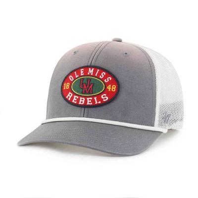 OVAL OLE MISS UM REBELS 1848 TIDE SWEEP ROPE TRUCKER