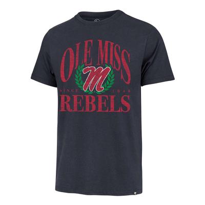 OLE MISS SCRIPT M REBELS PITCHOUT FRANKLIN TEE