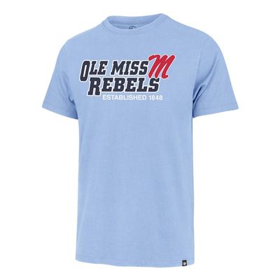 OLE MISS REBEL SCRIPT M OVERSHIFT FRANKLIN TEE