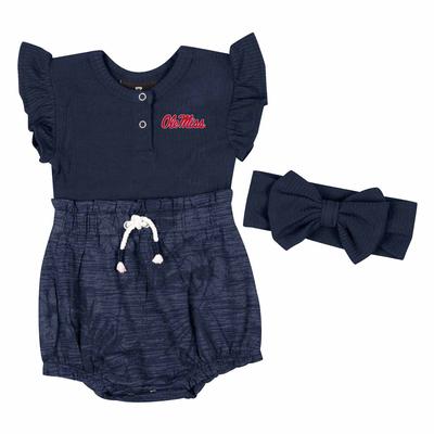 SCRIPT OLE MISS INFANT FERN ONESIE AND HEADBAND