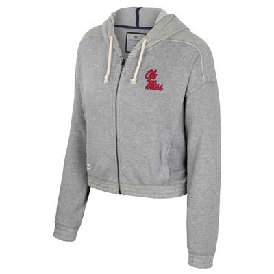 STACKED OLE MISS MIDGE WAFFLE FZ HOODY