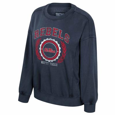 REBELS OLE MISS HOTTY TODDY GIRLS NIGHT OVERSIZED CREW