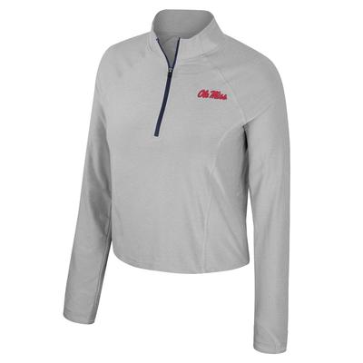 SCRIPT OLE MISS SISTERHOOD 1/4 ZIP WINDSHIRT