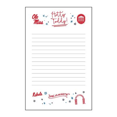 OLE MISS CONFETTIE 5X8 NOTEPAD