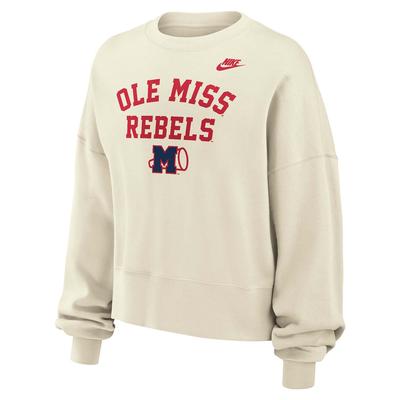 WOMEN`S OLE MISS REBELS VAULT LOGO PHOENIX FLEECE CREW