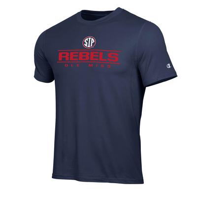 SS CIRCLE SIP REBELS OLE MISS ATHLETIC TEE