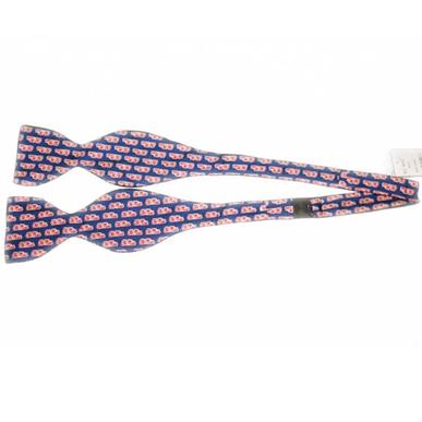 NAVY OLE MISS SILK BOW TIE