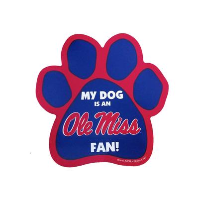 OLE MISS PAW CAR MAGNET