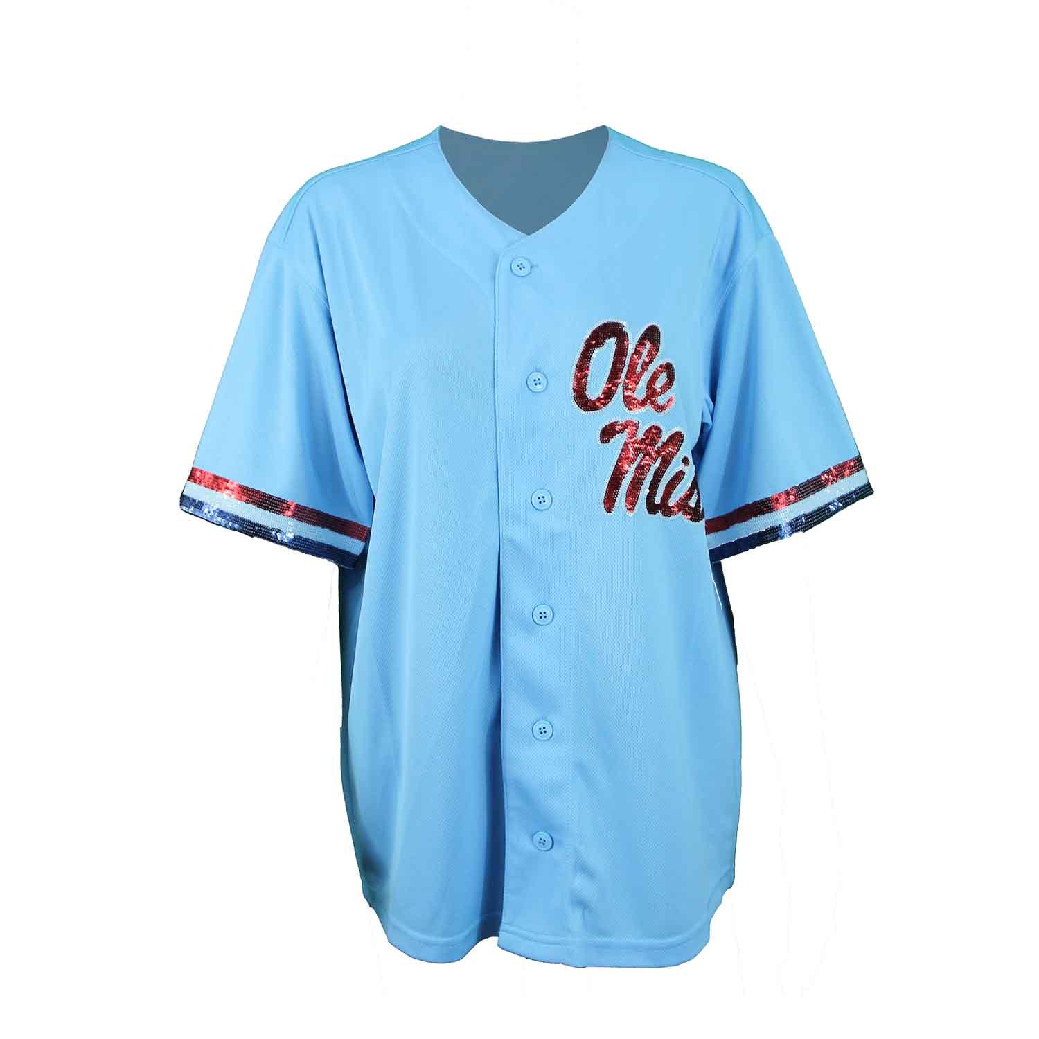 Powder Blue Olemiss Baseball uniform – Sparkle City Co