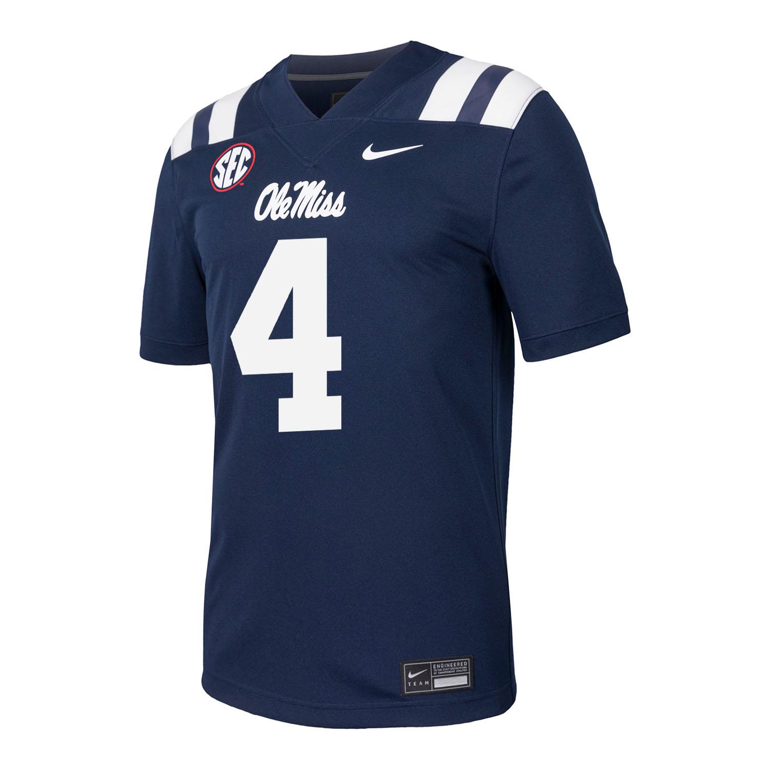 YOUTH OLE MISS NO 4 JUDKINS SEC REPLICA FOOTBALL JERSEY