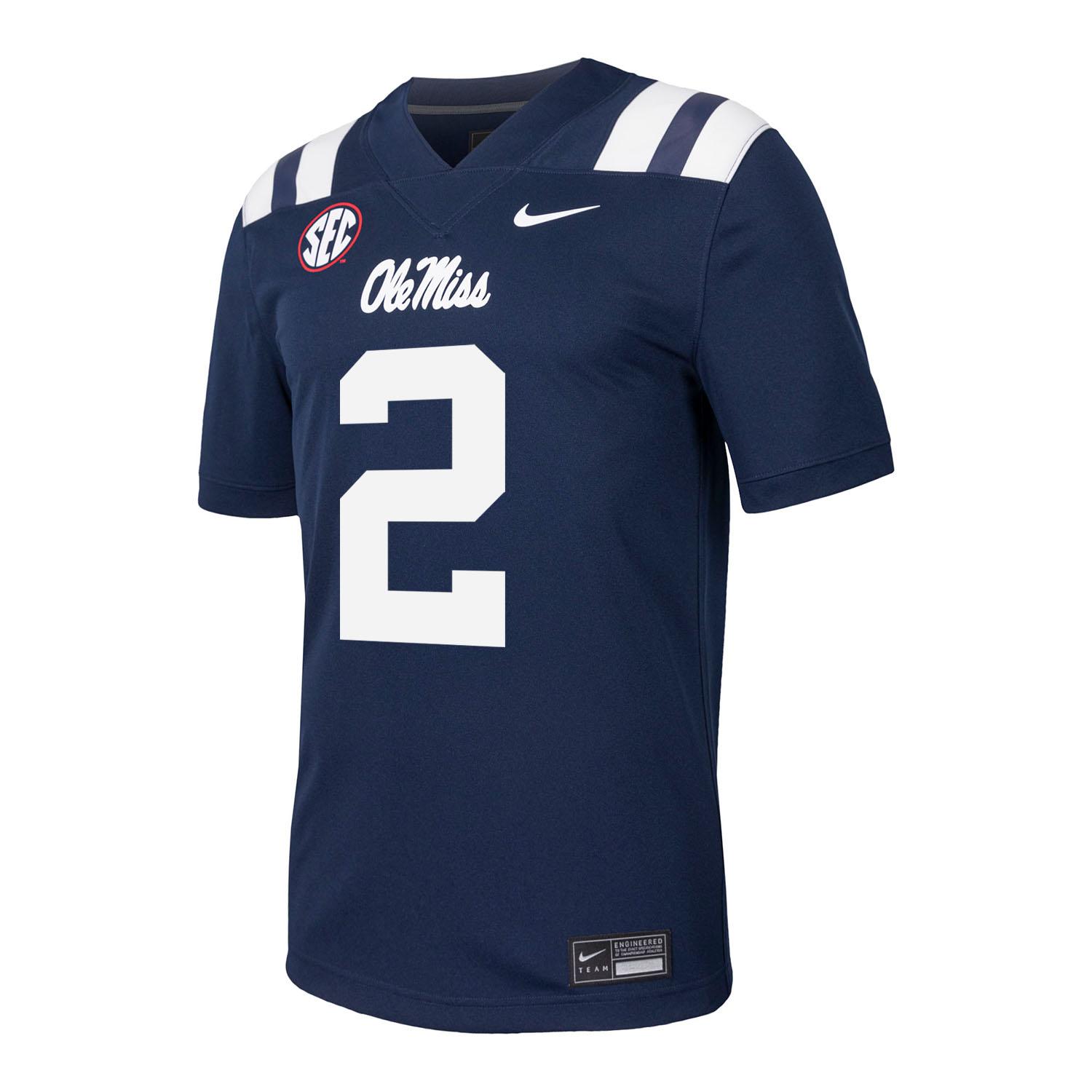 Nike Men's Full Replica Baseball Jersey in Red - Ole Miss